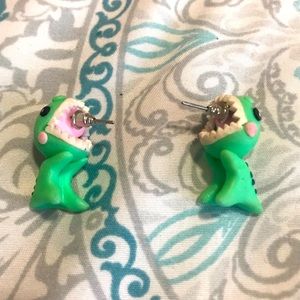Polymer Clay Dinosaur Earrings